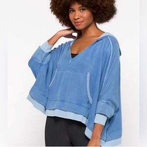 Free People Movement Bonfire hoodie blue